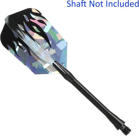 مجموعة من 6 قطع لرحلات رمي ​​السهام النحيفة - ملحقات رمي ​​السهام من PET، تنطبق على لعبة رمي السهام/الحفلة/الترفيه (لون أسود فضي) in Kuwait