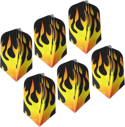 6 Pack Slim Dart Flights - PET Dart Accessories, Apply to Darts Game/Party/Entertainment (Black Yellow) in Saudi Arabia