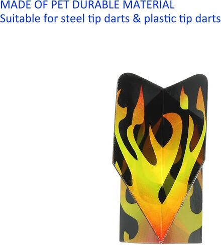 6 Pack Slim Dart Flights - PET Dart Accessories, Apply to Darts Game/Party/Entertainment (Black Yellow) in Saudi Arabia