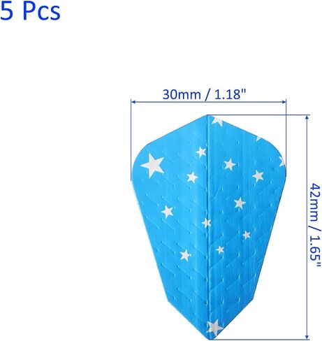 5 Pack Slim Dart Flights - Aluminum Foil Dart Accessories, Apply to Darts Game/Party/Entertainment (Blue) in Saudi Arabia