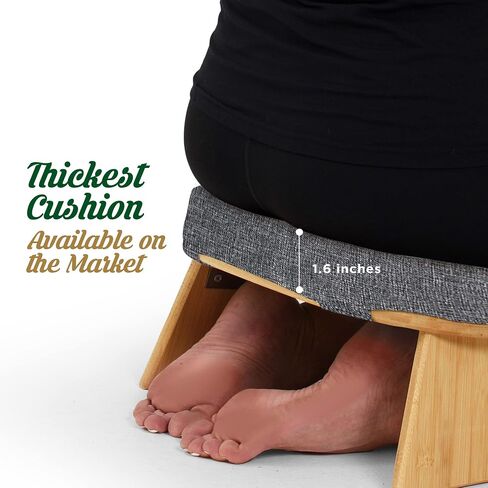 Monk & Llama Meditation Bench - Foldable, Ergonomic, Bamboo Kneeling Stool— Perfect Seiza Bench Meditation Stool Chair for Prayer & Travel - Deeper & Enjoyable Sessions in Saudi Arabia