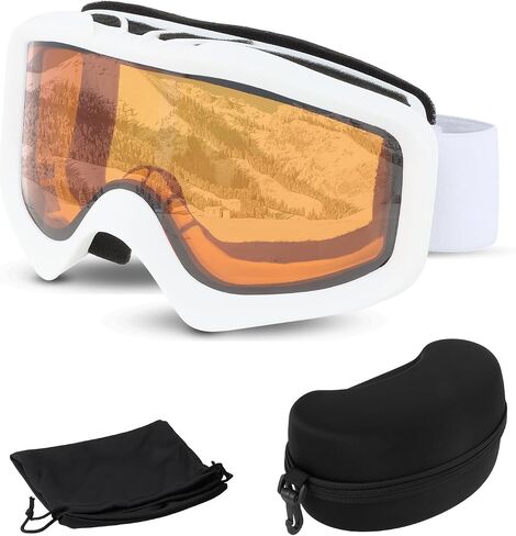 FOCUHUNTER OTG Ski Goggles Over Glasses Ski Snowboard Goggles Anti Fog, 100% UV Protection Snow Goggles for Men Women Adult in Saudi Arabia