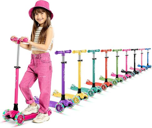 Kids Scooter – Children and Toddler 3 Wheel Kick Scooter – LED Wheel Lights Illuminate When Rolling Lifemaster in Saudi Arabia