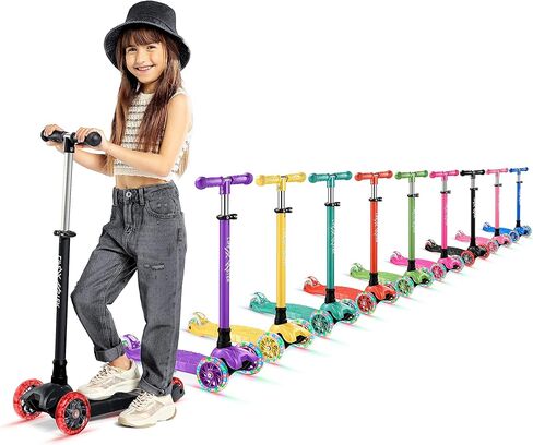 Kids Scooter – Children and Toddler 3 Wheel Kick Scooter – LED Wheel Lights Illuminate When Rolling Lifemaster in Saudi Arabia