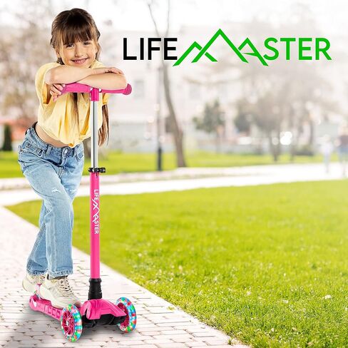 Kids Scooter – Children and Toddler 3 Wheel Kick Scooter – LED Wheel Lights Illuminate When Rolling Lifemaster in Saudi Arabia