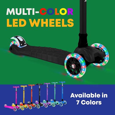 Kids Scooter – Children and Toddler 3 Wheel Kick Scooter – LED Wheel Lights Illuminate When Rolling Lifemaster in Saudi Arabia