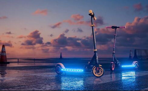 2 شريط كهربائي LED دراجة سكوتر أضواء ليلية ركوب الدراجات مصباح ملون مقاوم للماء أضواء السلامة لوح التزلج سكوتر in Kuwait