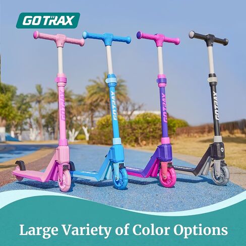 سكوتر Gotrax K03 للأطفال، عجلات مضاءة بإضاءة LED RGB مقاس 5 بوصات، وزن خفيف الوزن 4.6 رطل وتصميم قابل للفصل بنقرة واحدة، شريط يد قابل للتعديل الارتفاع، سطح مضاد للانزلاق وحمولة قصوى 110 رطل للأولاد والبنات بعمر 3 سنوات فما فوق in Kuwait