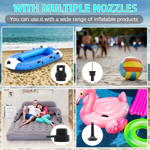 Portable Electric Air Pump for Inflatables, 20PSI Rechargeable Sup Air Pump for Paddle Board with 3000mAh Battery, Inflate Deflate for Air Mattress Beds, Boats, Pool Floats, Swimming Rings, Balls in Kuwait