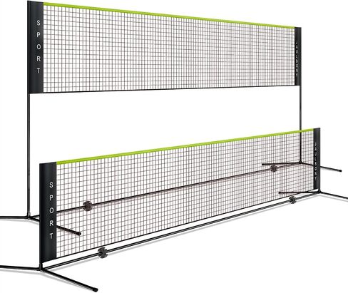 Pickleball Net Volleyball Net Outdoor Height Adjustable 17ft/10ft x 7.2ft Badminton Net Backyard Game Tennis Portable for Junior Kid Soccer Pool Sports High School in Saudi Arabia