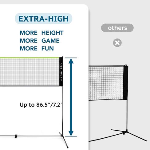 Pickleball Net Volleyball Net Outdoor Height Adjustable 17ft/10ft x 7.2ft Badminton Net Backyard Game Tennis Portable for Junior Kid Soccer Pool Sports High School in Saudi Arabia