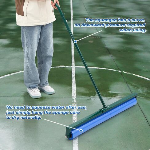 Suclain Tennis Court Squeegee 36 Inch Blue PVA Foam Tennis Sponge Roller Lightweight Removes Water Quickly Clear Floors Tool for Tennis Basketball Sports Courts Garages in Saudi Arabia