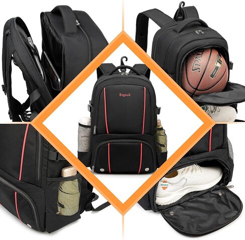 Basketball Backpack Sports Bag, with Independent Ball Compartment and Shoe Grid Suitable for Various Sports Fields in Kuwait