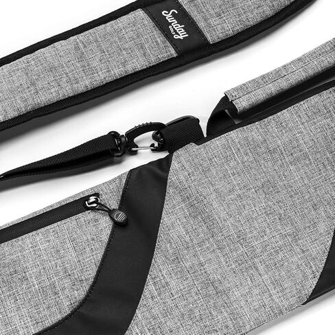 Sunday Golf 36 Inch Lightweight Foldable Versatile Driving Range Carry Pencil Golf Bag with 2 Pockets, Padded Strap and Holds Up to 8 Clubs, Grey in Kuwait