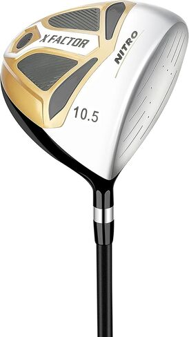 مجموعة أدوات الجولف Nitro X Factor المكونة من 13 قطعة للرجال من الجرافيت، اليد اليمنى، ذهبي/فضي in Kuwait