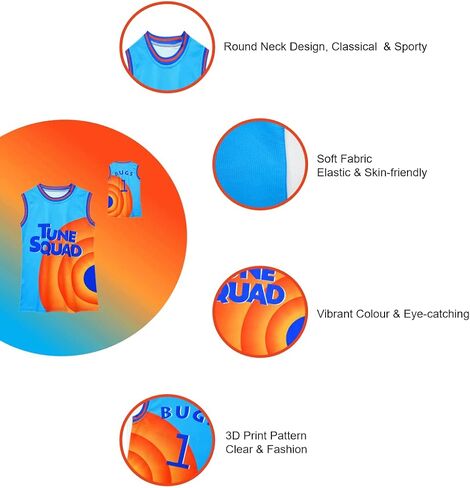 Boys Basketball Jerseys for Kids Graphic T-Shirts 4-13Y in Saudi Arabia