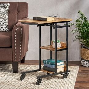 Stylish C-Shaped Laptop Table for Comfort and Organization, Modern Industrial Design, Couch or Bed Use in Kuwait
