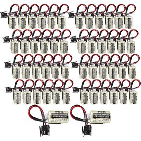 • ﹙50 حزمة﹚ ل FDK CR14250SE 1/2AA 3V PLC بطارية 1000 مللي أمبير في الساعة 1747-BA مزود الطاقة الاحتياطية ، الموصل الأسود in Kuwait