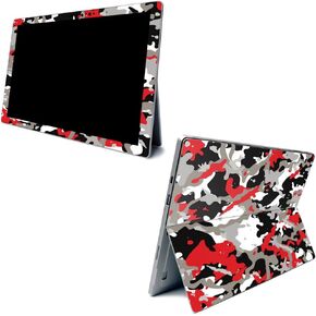 Mayyskins Skin for Microsoft Surface Pro 7 - Red Camo | غلاف الالتفاف الواقي ، الدائم ، والفريد من نوعه | من السهل تطبيق الأنماط وإزالتها وتغييرها | صنع في الولايات المتحدة in Kuwait