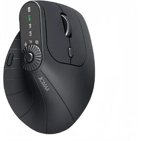 Dan Dan Ergonomic Vertical Wireless Mouse with 57° Natural Handshake Posture, Rechargeable, 2.4G & Bluetooth 5.2 Connectivity, Multi-Device Support, Adjustable DPI, 500mAh Battery (D) in Kuwait
