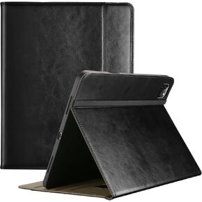 Procase Leather Case for Ipad Pro 13 Inch M4 2024 مع حامل قلم رصاص ، وغطاء منصات PU Leather Cover متعددة الزوايا الورقة الذكية مع جيب أمامي حزام يدوي لـ iPad Pro 13 "2024 (7th Gen) -black in Kuwait