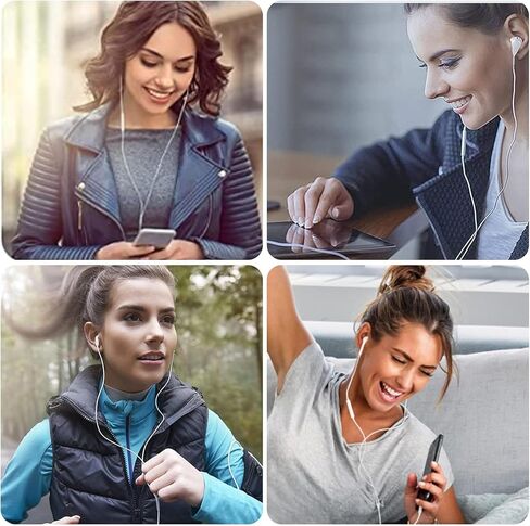 2 Packs Wired Headphones Earbuds with Microphone, in-Ear Earphones Volume Control Headphones with Mic Compatible with iPhone/iPad/Android/Laptop/Computer and Other 3.5mm Jack Devices in Saudi Arabia