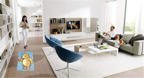 طقم سجادة مزلاج هوك للبالغين من خيوط الكروشيه DIY مع قماش مطبوع بالألوان الأسود نمط القط البساط صنع الحرف التطريز مجموعة ديكور المنزل هدية المهرجان 51 سم × 35 سم in Kuwait