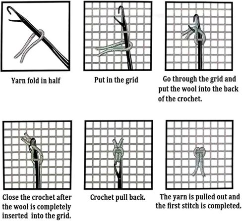 طقم سجادة مزلاج هوك للبالغين من خيوط الكروشيه DIY مع قماش مطبوع بالألوان الأسود نمط القط البساط صنع الحرف التطريز مجموعة ديكور المنزل هدية المهرجان 51 سم × 35 سم in Kuwait
