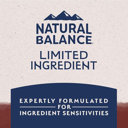طعام الكلاب الجافة ذو المكونات المحدودة من Natural Balance مع الحبوب الصحية، وصفة لحم الضأن والأرز البني، 24 رطل (عبوة من قطعة واحدة) in Kuwait