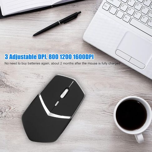 Zunate Mouse, 2.4G Ergonomic Optical Mouse with USB Nano Receiver, 4 Computer Mice, 800 1200 1600DPI, Rechargeable for Laptop Desktop, PC in Saudi Arabia