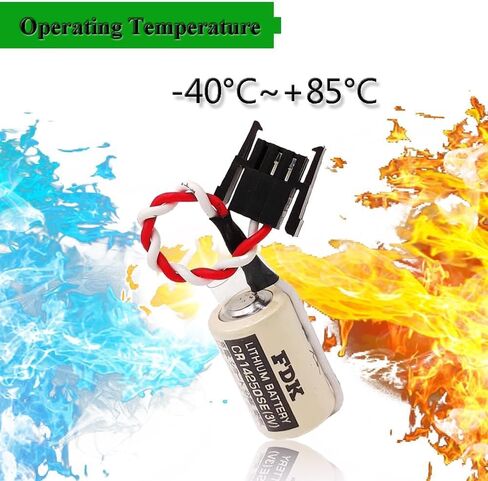 • ﹙50 حزمة﹚ ل FDK CR14250SE 1/2AA 3V PLC بطارية 1000 مللي أمبير في الساعة 1747-BA مزود الطاقة الاحتياطية ، الموصل الأسود in Kuwait