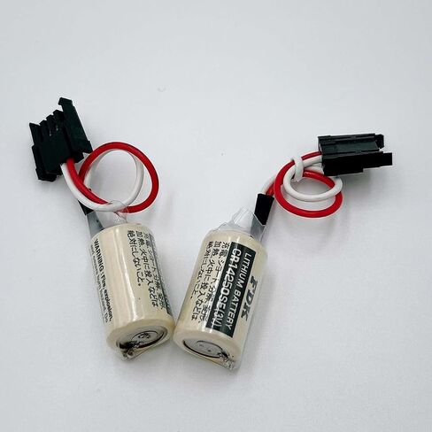 • ﹙50 حزمة﹚ ل FDK CR14250SE 1/2AA 3V PLC بطارية 1000 مللي أمبير في الساعة 1747-BA مزود الطاقة الاحتياطية ، الموصل الأسود in Kuwait