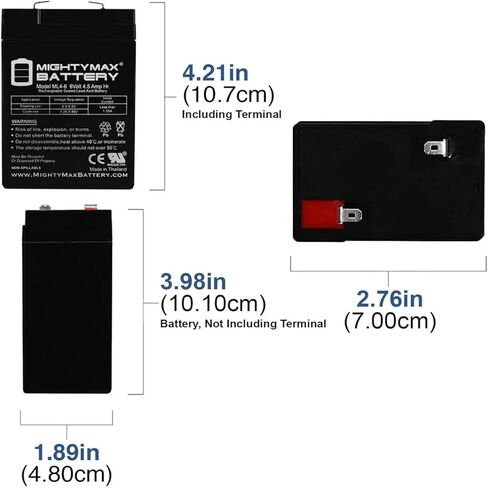 Mighty Max Battery ML4-6 - 6 VOLT 4.5 AH SLA BATTERY - 4 PACK in Saudi Arabia