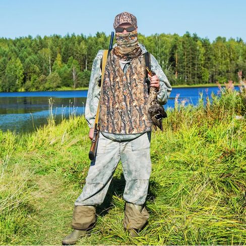 Yewong 5 Pieces Camouflage Outdoors Hunting Vest and Hat Set with Camo Accessories for Hiking Fishing Jungle Game in Kuwait