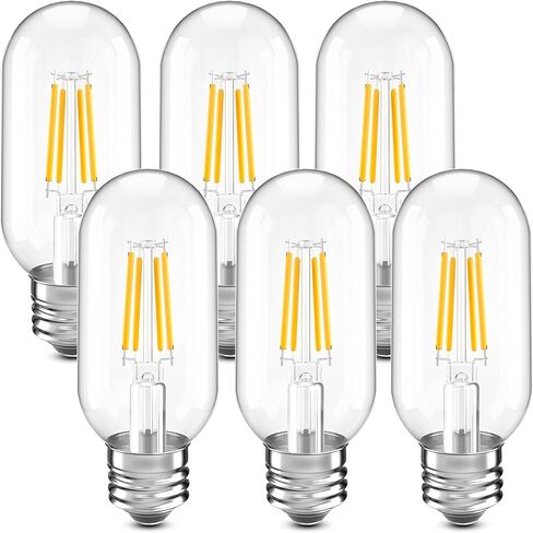 لمبة LED أنبوبية قابلة للتعتيم E26 لمبة إضاءة LED، مصابيح T10 T30 LED عتيقة، 40 واط تساوي 4W، 2700K مصابيح إديسون للضوء الأبيض الدافئ، AC120V، 400lm، لأضواء قلادة الثريا - عبوتان in Saudi Arabia