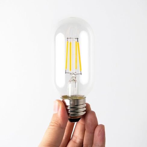 لمبة LED أنبوبية قابلة للتعتيم E26 لمبة إضاءة LED، مصابيح T10 T30 LED عتيقة، 40 واط تساوي 4W، 2700K مصابيح إديسون للضوء الأبيض الدافئ، AC120V، 400lm، لأضواء قلادة الثريا - عبوتان in Saudi Arabia