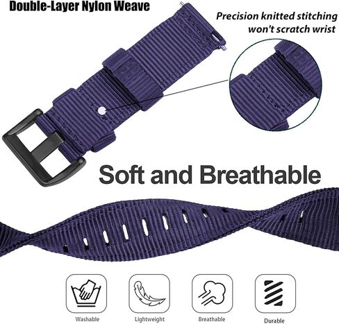 for Garmin Instinct/Instinct 2 Watch Bands, 22mm Rugged Nylon Instinct3 45mm Replacement Watch Strap Compatible with Garmin Instinct2 Tactical/Tide/Esports/Solar in Saudi Arabia