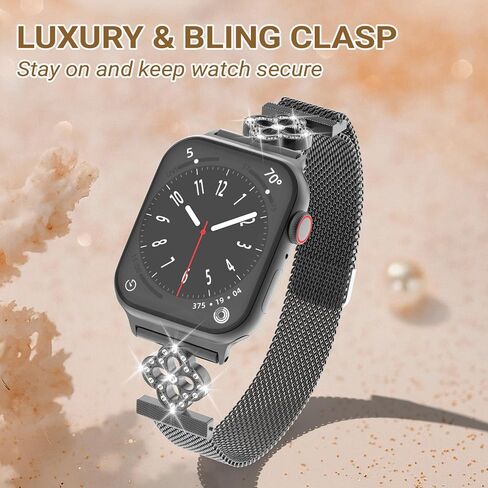 حلقة شبكية رقيقة متوافقة مع نطاقات ساعة Apple للنساء 40mm 41mm 38mm 42mm Series 10 9 8 7 6 5 4 3 2 1 SE in Saudi Arabia