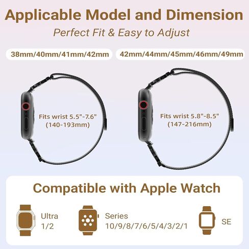 حلقة شبكية رقيقة متوافقة مع نطاقات ساعة Apple للنساء 40mm 41mm 38mm 42mm Series 10 9 8 7 6 5 4 3 2 1 SE in Saudi Arabia