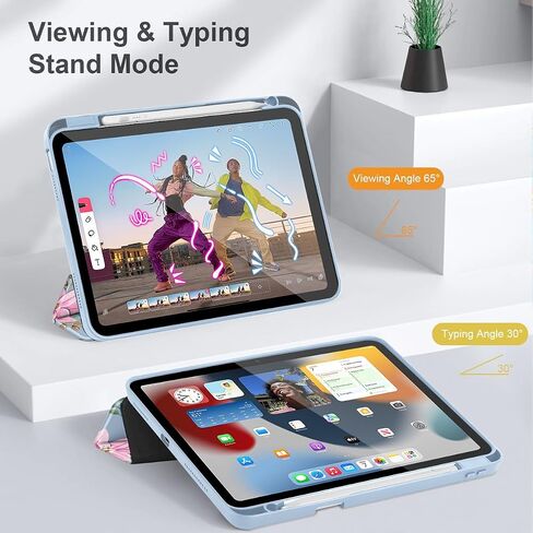 Tuiklol for iPad (A16 Chip) 11th Generation 11 inch 2025 / iPad 10th Generation 10.9 inch 2022 Case, Buit in Pencil Holder with Clear Back Shell Cover Trifold Stand Auto Wake/Sleep, Space Comets in Saudi Arabia