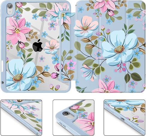 Tuiklol for iPad (A16 Chip) 11th Generation 11 inch 2025 / iPad 10th Generation 10.9 inch 2022 Case, Buit in Pencil Holder with Clear Back Shell Cover Trifold Stand Auto Wake/Sleep, Space Comets in Saudi Arabia