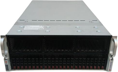 Supermicro A+ Server AS-4124GS-TNR 4U, Supports 8X PCIe 4.0 GPU, 2X EPYC 7742 64-Core CPU, 128GB 2933MHz Memory, 2X 1.6TB NVMe SSD, 2-Port 10GbE, Rails (Renewed) in Saudi Arabia