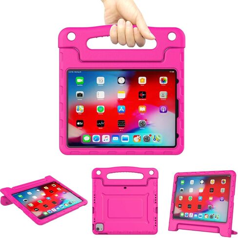 Kids Case for 10.9" iPad Air 5th/4th Generation (2022/2020) & iPad Pro 11" (2021/2020/2018) Case Lightweight Shockproof Convertible Protection Case with Built-in Handle Stand Cover (Rose) in Saudi Arabia