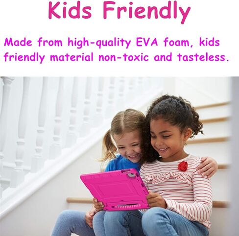 Kids Case for 10.9" iPad Air 5th/4th Generation (2022/2020) & iPad Pro 11" (2021/2020/2018) Case Lightweight Shockproof Convertible Protection Case with Built-in Handle Stand Cover (Rose) in Saudi Arabia