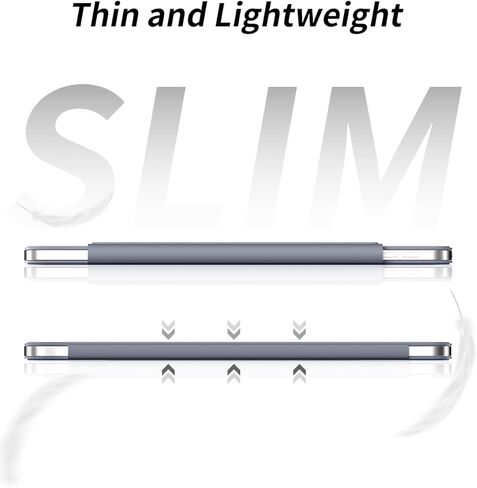 AOB لـ iPad Pro 13 Inch Case M4 (2024) ، مرفق مغناطيسي ، حالة حامل ثلاثي Slim ، يدعم Pencil Pro و Pencil (USB-C) ، الرمادي in Kuwait