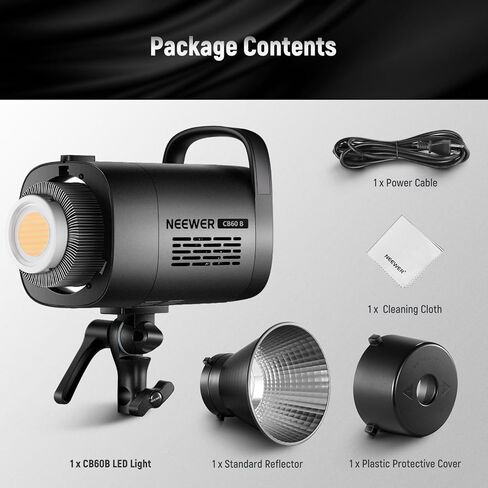 NEEWER CB100 100W LED Video Light، 5600K ضوء النهار COB إضاءة الإخراج المستمر مع Bowens Mount / 2.4G Remote 11000Lux / 1m CRI / TLCI97 + لتسجيل الفيديو الزفاف في الهواء الطلق التصوير الفوتوغرافي in Saudi Arabia