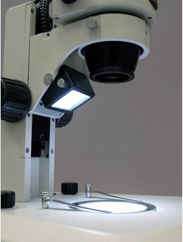 AMSCOPE SM-1B-RL مجهر تكبير ستيريو مجهر محترف ، عدسة WH10X ، تكبير 7x-45x ، 0.7x-4.5x Zoom الهدف ، ضوء LED العلوي والسفلي ، حامل المسار ، 110 فولت -120 فولت in Kuwait