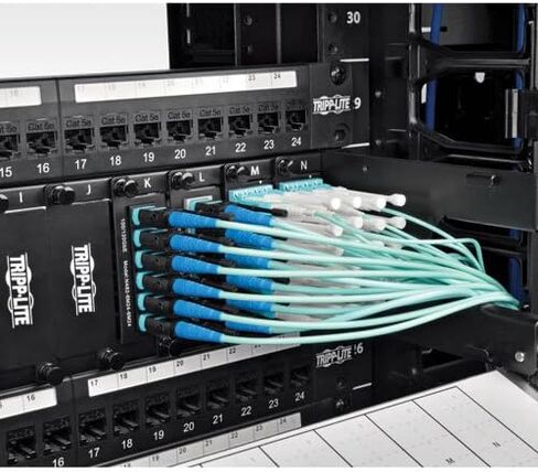 Tripp Lite MTP / MPO Patch Cable 100GBASE-SR10, CXP, 24 Fiber, 100GbE OM3 Plenum-rated - Aqua, 2M (6-ft.)(N846-02M-24-P) in Saudi Arabia