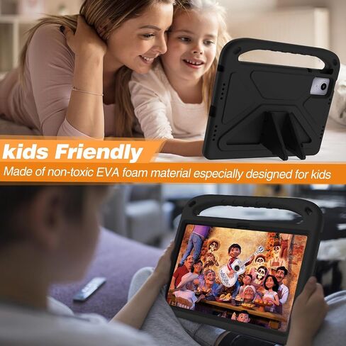 علبة الحماية الكاملة للأطفال متوافقة مع Lenovo Tab M11 11 بوصة TB-331FC 2023/Xiaoxin Pad 2024 CASE 11inch ، Wight Weight Proof Handle Cover Cover Friendly Cover (Black) in Kuwait