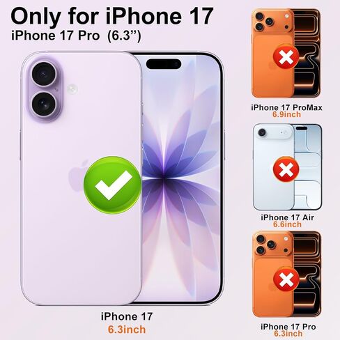 Screen Protector For iphone 17, 6.3-inch Tempered Glass, 9H Hardness, 2-Pack with Installation Kit，automatically removing dust and air bubbles in Saudi Arabia